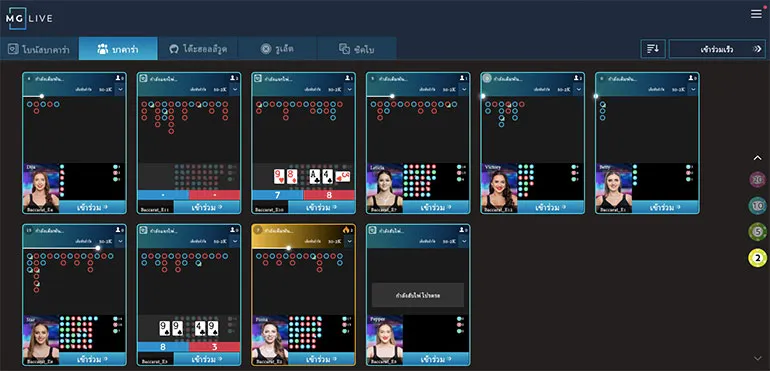 ตัวอย่างของเกมพนันที่ให้บริการในแพลตฟอร์มของ แมสซิโม